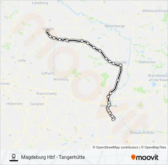RE20 Train Line Map