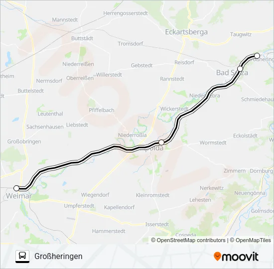 RE16 Bus Line Map