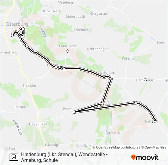 Автобус 965: карта маршрута