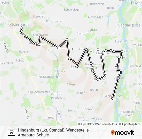 Автобус 965: карта маршрута