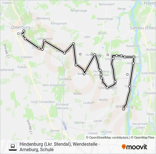 Автобус 965: карта маршрута