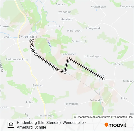 Автобус 965: карта маршрута