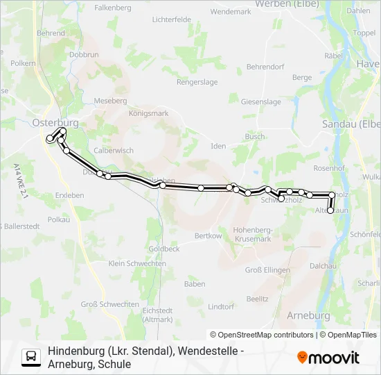 Автобус 965: карта маршрута