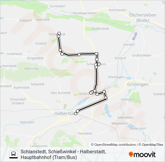 Автобус 222: карта маршрута