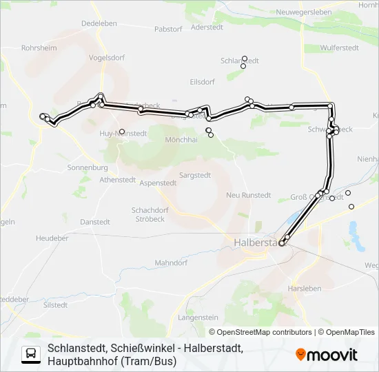 Автобус 222: карта маршрута