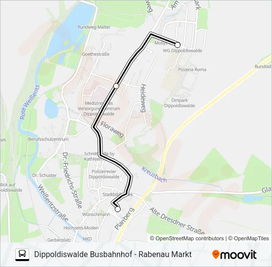 376 Bus Line Map