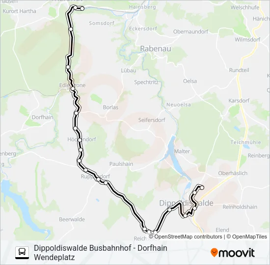 382 Bus Line Map