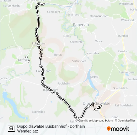 382 Bus Line Map