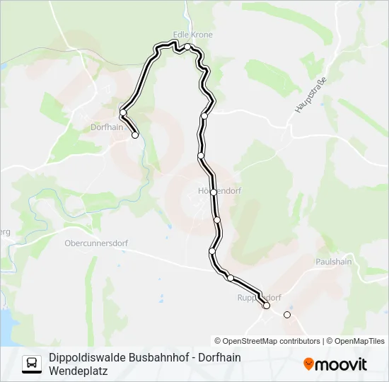 382 Bus Line Map
