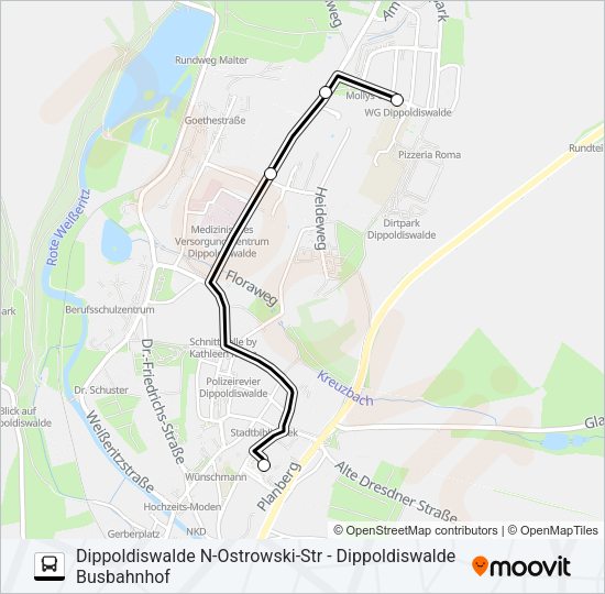 Автобус 382: карта маршрута