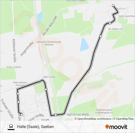 Автобус 25: карта маршрута