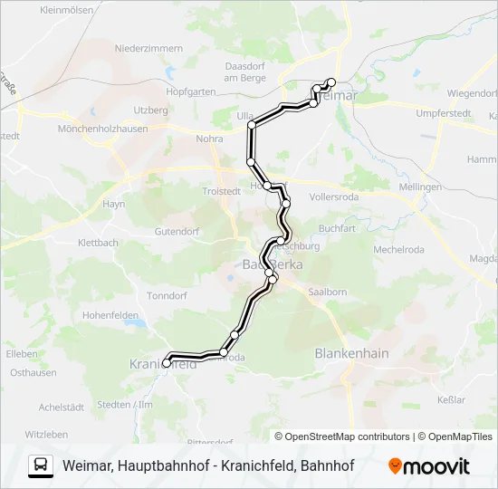 504 Bus Line Map