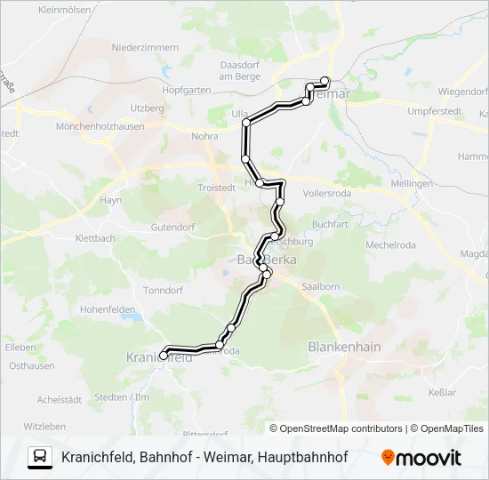 504R Bus Line Map