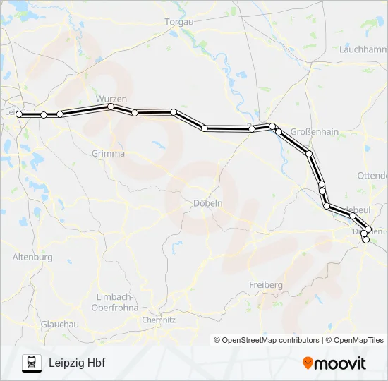 RE50 Train Line Map