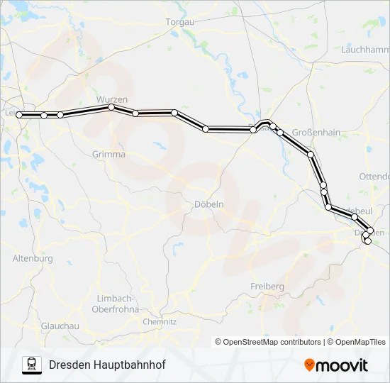 RE50 Train Line Map