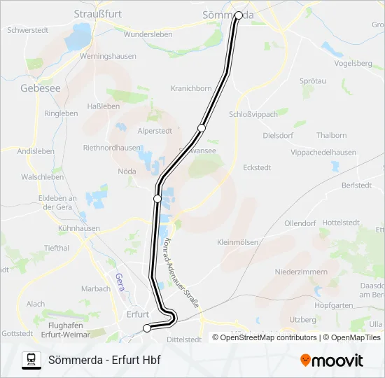 RE59 Train Line Map