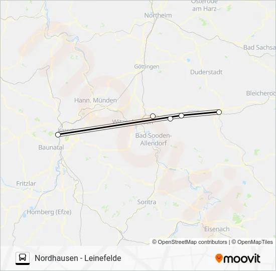 Автобус RE9: карта маршрута