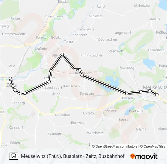 500 Bus Line Map