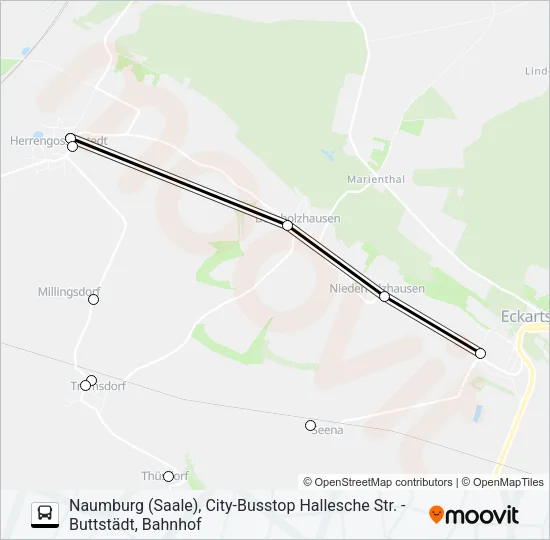 601 Bus Line Map