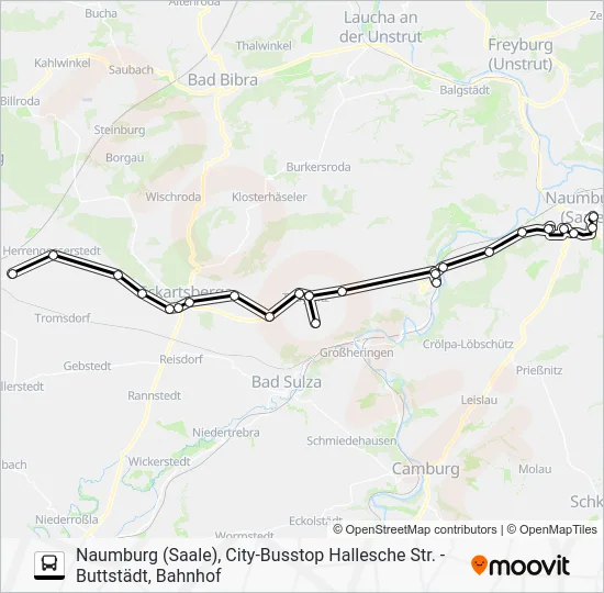 Автобус 601: карта маршрута