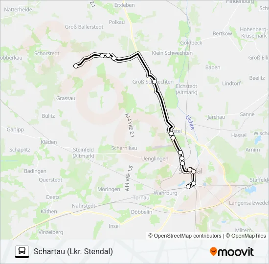 950 Bus Line Map