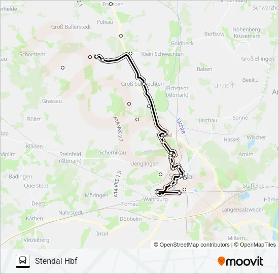 950 Bus Line Map