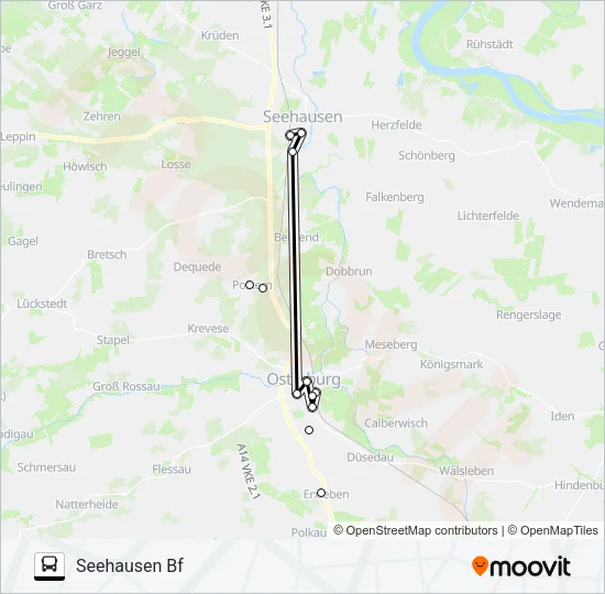 950 Bus Line Map
