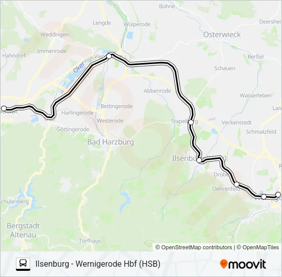 Buslinie RE21 Karte