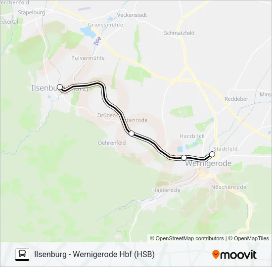 Buslinie RE21 Karte