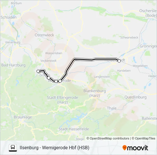 Buslinie RE21 Karte