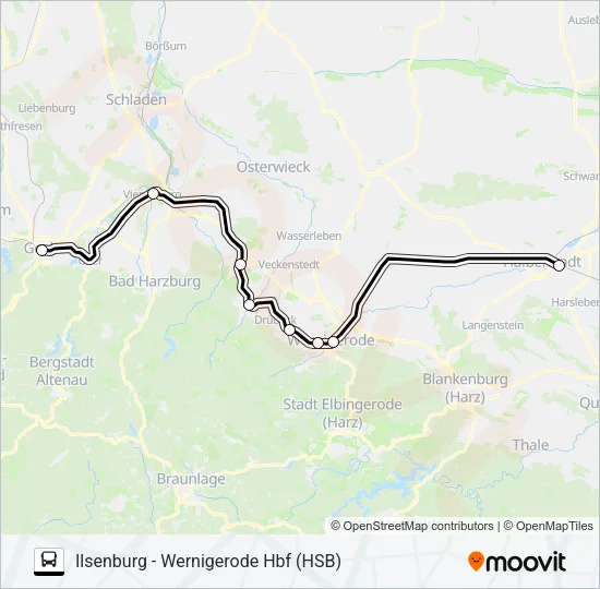 Buslinie RE21 Karte