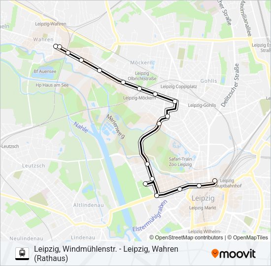 Трамвай 51: карта маршрута