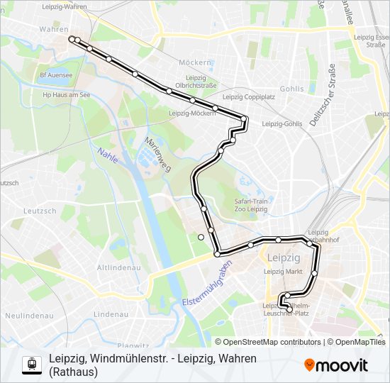 Трамвай 51: карта маршрута