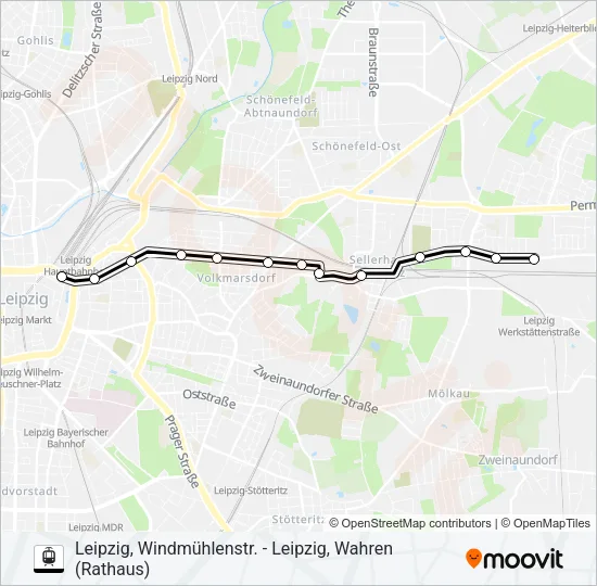 Трамвай 51: карта маршрута