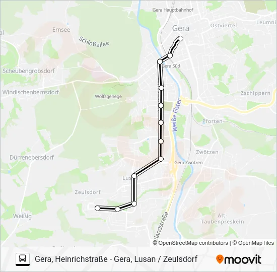 Автобус SE3: карта маршрута