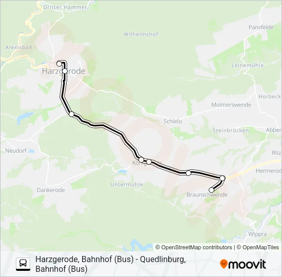 542 Bus Line Map