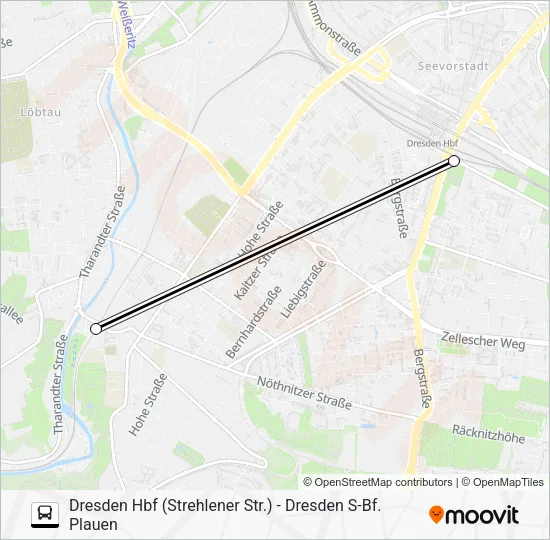 Автобус RE3: карта маршрута