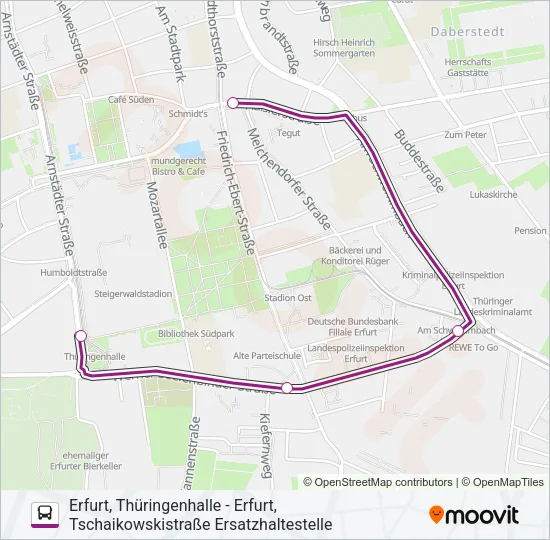 1 SEV Bus Line Map