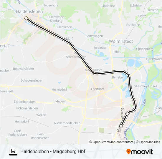 RE6 Bus Line Map