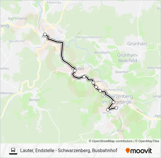 Автобус 382: карта маршрута