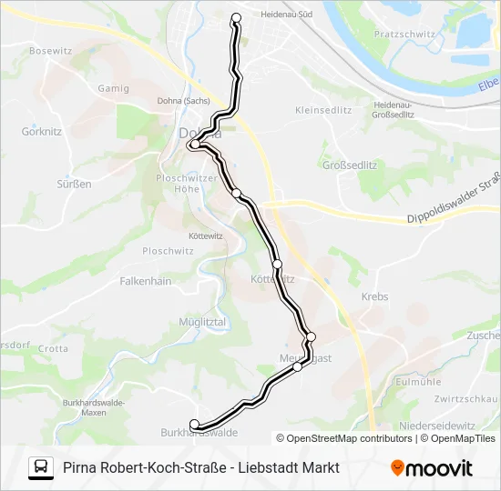 Автобус 204: карта маршрута