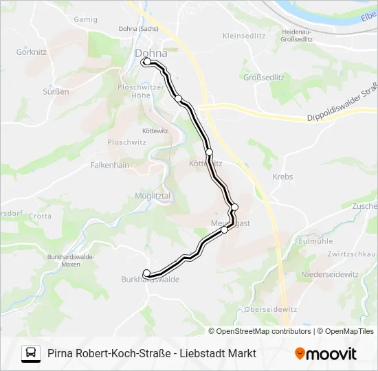 Автобус 204: карта маршрута