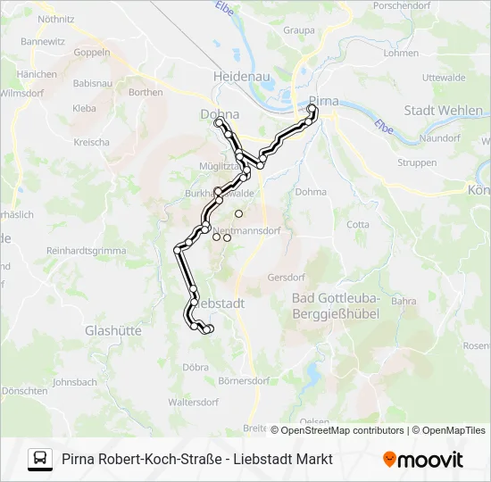 Автобус 204: карта маршрута