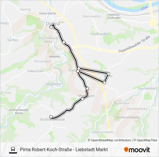 Автобус 204: карта маршрута