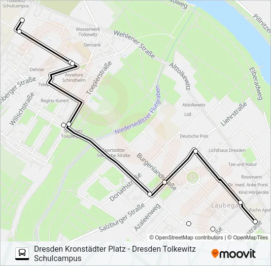 Buslinie EV 9 Karte
