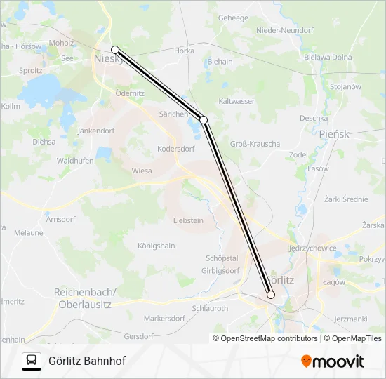 Автобус RB64: карта маршрута