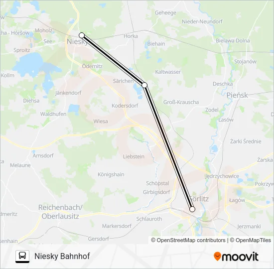 Автобус RB64: карта маршрута