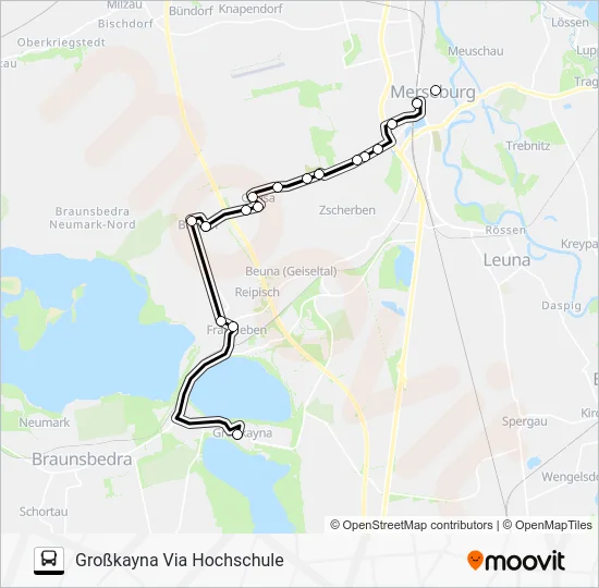 Автобус 720: карта маршрута