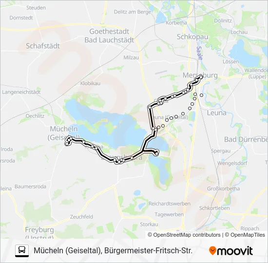 Автобус 720: карта маршрута