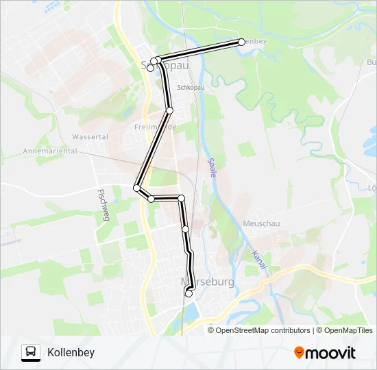 Buslinie 732 Karte